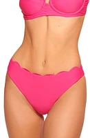 Ramy Brook Amani Scalloped Bikini Bottoms in Perfect Pink at Nordstrom, Size X-Small