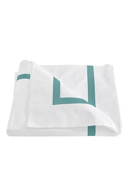 Matouk Lowell Duvet Cover in Aquamarine at Nordstrom