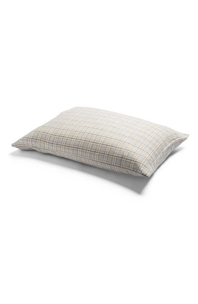 PIGLET IN BED Set of 2 Check Linen Pillowcases in Laurel Green Check at Nordstrom