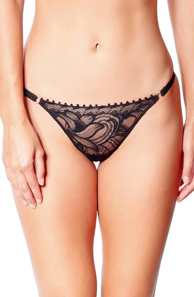 Huit Nuit Folles Lace Thong Black at Nordstrom,