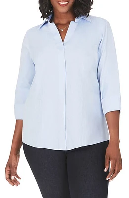 Foxcroft 'Taylor' Three-Quarter Sleeve Non-Iron Cotton Shirt at Nordstrom,