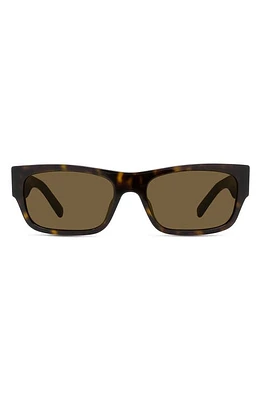 Givenchy 4G 56mm Rectangular Sugnlasses in Dark Havana /Roviex at Nordstrom