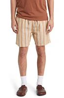 FORET Otter Organic Cotton Seersucker Shorts Rubber Stripe at Nordstrom,