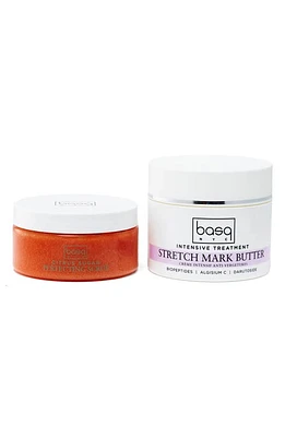 basq NYC Citrus Sugar Perfecting Scrub & Intensive Treatment Stretch Mark Butter Duo in White at Nordstrom