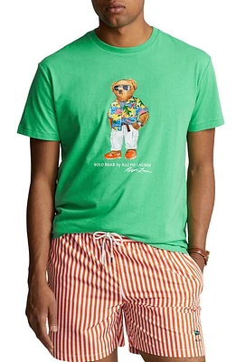 Polo Ralph Lauren Bear Graphic T-Shirt Vnyrd Green Beach Club at Nordstrom,