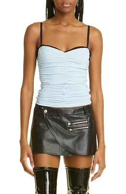 Miaou Renzo Ruched Mesh Tube Top Baby Blue at Nordstrom,