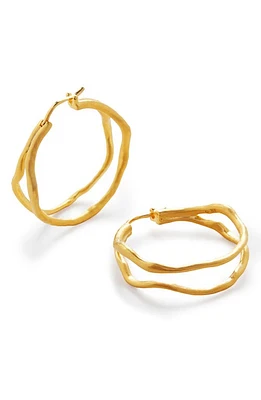 Monica Vinader Large Root Double Hoop Earrings in 18Ct Gold Vermeil On Sterling at Nordstrom