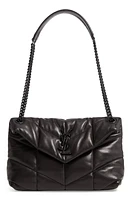 Saint Laurent Small Loulou Leather Puffer Bag in Noir at Nordstrom