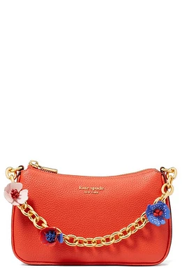 Kate Spade New York small jolie floral convertible leather crossbody bag in Red Berry at Nordstrom