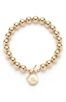 Lauren Ralph Lauren Padlock Beaded Toggle Bracelet in Gold at Nordstrom