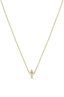 Zoë Chicco 14K Gold Diamond Pyramid Pendant Necklace in 14K Yellow Gold at Nordstrom, Size 16