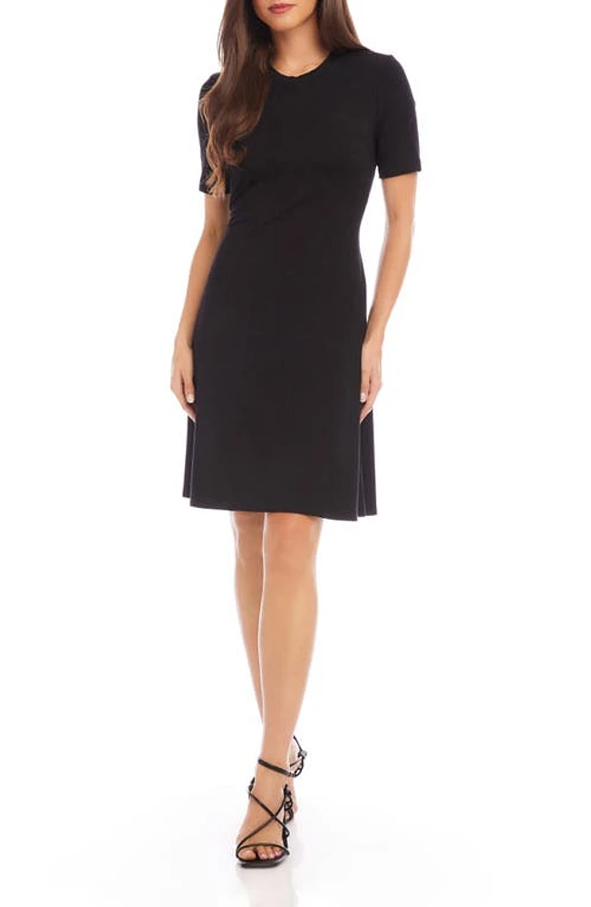 Karen Kane Short Sleeve Sheath Dress Black at Nordstrom,