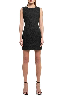 Endless Rose Sleeveless Tweed Dress Black at Nordstrom,