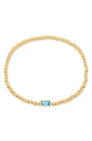 Brook and York Kylie Birthstone Beaded Stretch Bracelet in Gold