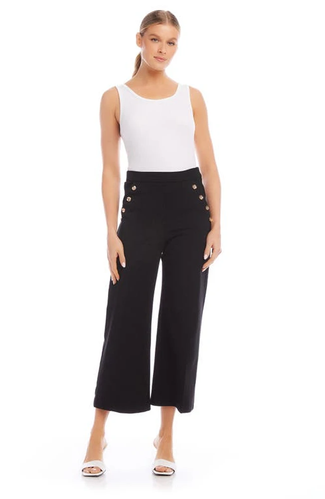 FIFTEEN TWENTY Neptune Faux Button Detail Crop Pants at Nordstrom,