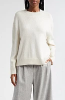 TWP Boyfriend Crewneck Cashmere Sweater Ivory at Nordstrom,