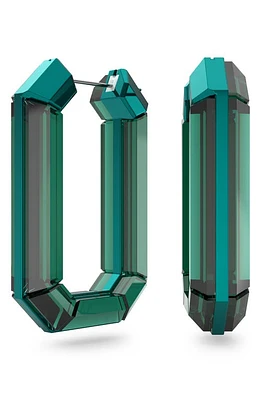 Swarovski Lucent Hoop Earrings in Emerald at Nordstrom