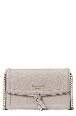 Kate Spade New York knott pebbled leather flap crossbody bag in Warm Taupe. at Nordstrom