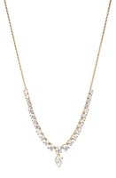 Nadri RSVP Cubic Zirconia Tennis Necklace in Gold at Nordstrom