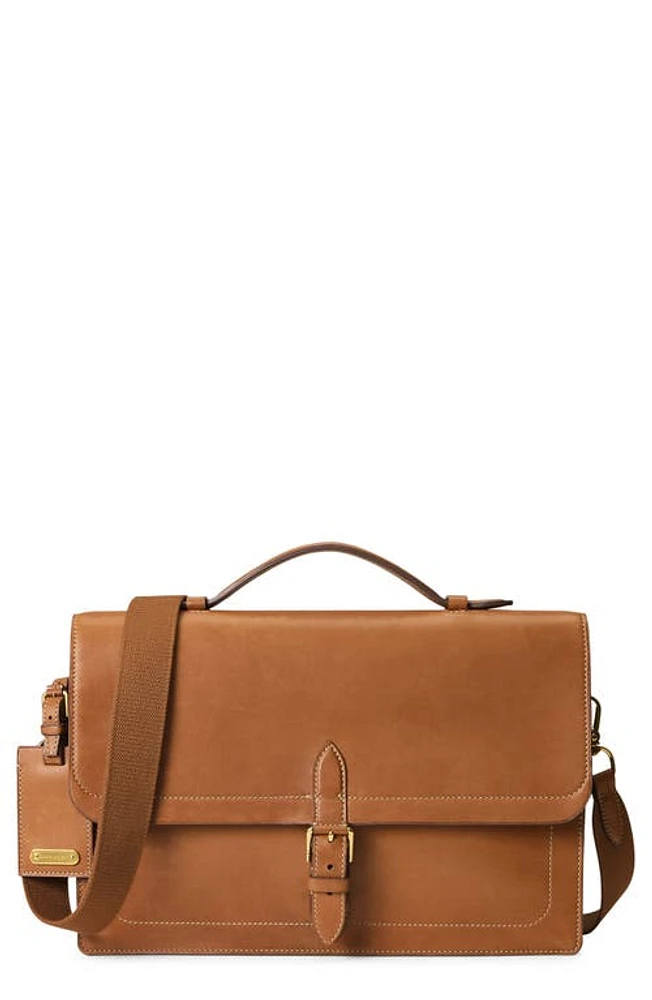 Ralph Lauren Purple Label Bedford Calfskin Leather Briefcase in Brown at Nordstrom