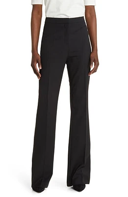 BOSS Tuleah Wool Flare Pants Black at Nordstrom,