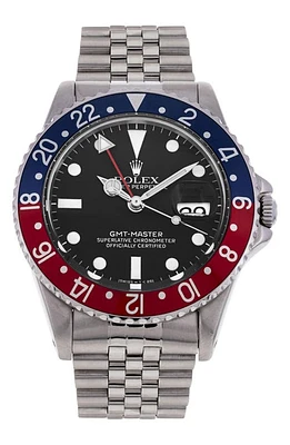 Watchfinder & Co. Rolex Preowned GMT Master Bracelet Watch, 40mm in Black/Silver at Nordstrom