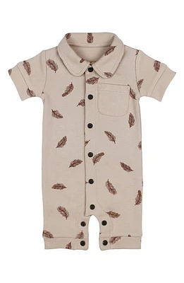 L'Ovedbaby Organic Cotton Romper Oatmeal Feather at Nordstrom,