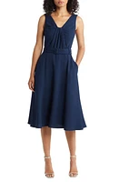 Black Halo Vieata Fit & Flare Midi Dress Bluestone at Nordstrom,