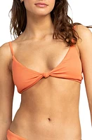 Roxy Love The Surf Ribbed Bikini Top at Nordstrom,