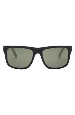 Electric Swingarm XL 59mm Flat Top Polarized Sunglasses in Matte Black/Grey Polar at Nordstrom