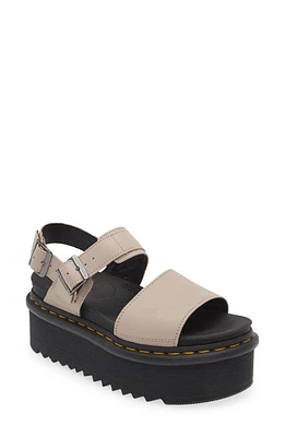 Dr. Martens Voss Quad Platform Slingback Sandal in Vintage Taupe at Nordstrom, Size 8Us