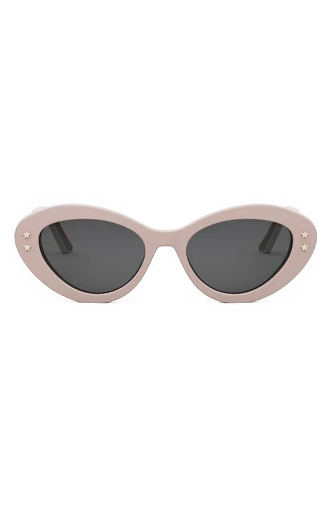 'DiorPacific B1U 53mm Butterfly Sunglasses in Shiny Pink /Smoke at Nordstrom