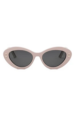 'DiorPacific B1U 53mm Butterfly Sunglasses in Shiny Pink /Smoke at Nordstrom