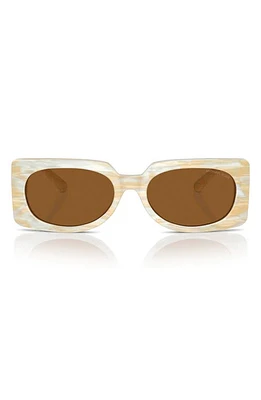 Michael Kors Bordeaux 56mm Rectangular Sunglasses in Amber at Nordstrom