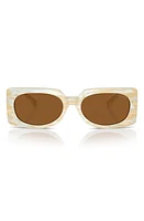 Michael Kors Bordeaux 56mm Rectangular Sunglasses in Amber at Nordstrom