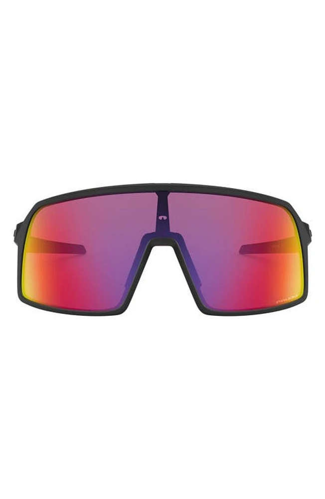 Oakley Sutro Prizm 124mm Shield Sunglasses in Matte Black/Prizm Road at Nordstrom