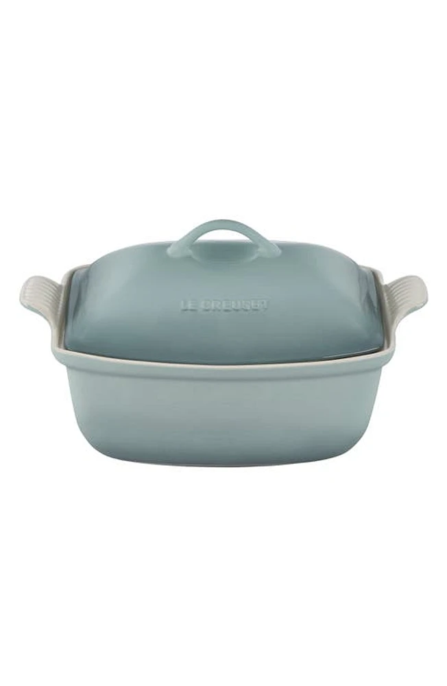 Le Creuset Heritage Stoneware Deep Covered Baker in Sea Salt at Nordstrom, Size 4.5 Qt