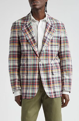 Drake's Mk. I Seersucker Games Sport Coat Navy Plaid Multi at Nordstrom, Us