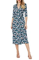 DVF Abigail Floral Silk Midi Wrap Dress Vine at Nordstrom,