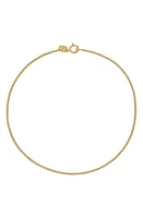 Bony Levy 14K Gold Box Chain Necklace in 14K Yellow Gold at Nordstrom, Size 7