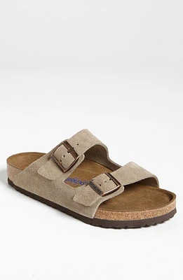 Birkenstock Arizona Soft Slide Sandal Taupe Suede at Nordstrom,