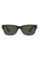 Persol 55mm Rectangular Sunglasses in Black/Green at Nordstrom