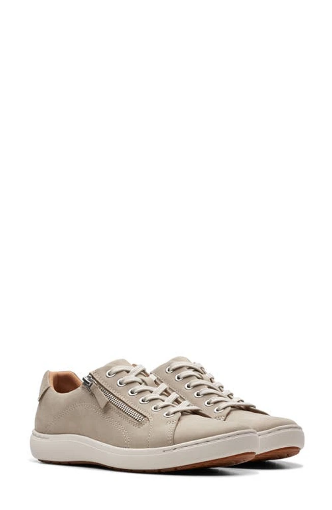 Clarks(r) Nalle Zip Sneaker Stone Nubuck at Nordstrom,