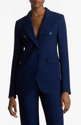 St. John Collection Four Pocket Blazer Royal Blue at Nordstrom,