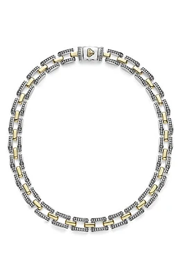 LAGOS High Bar Link Collar Necklace in Two-Tone at Nordstrom, Size 16