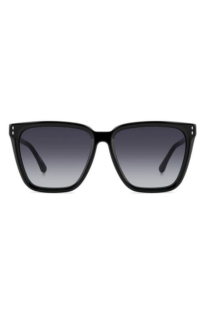 Isabel Marant 58mm Cat Eye Sunglasses in Black/Grey Shaded at Nordstrom