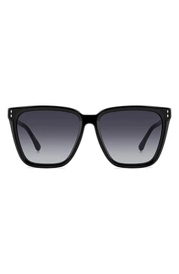 Isabel Marant 58mm Cat Eye Sunglasses in Black/Grey Shaded at Nordstrom