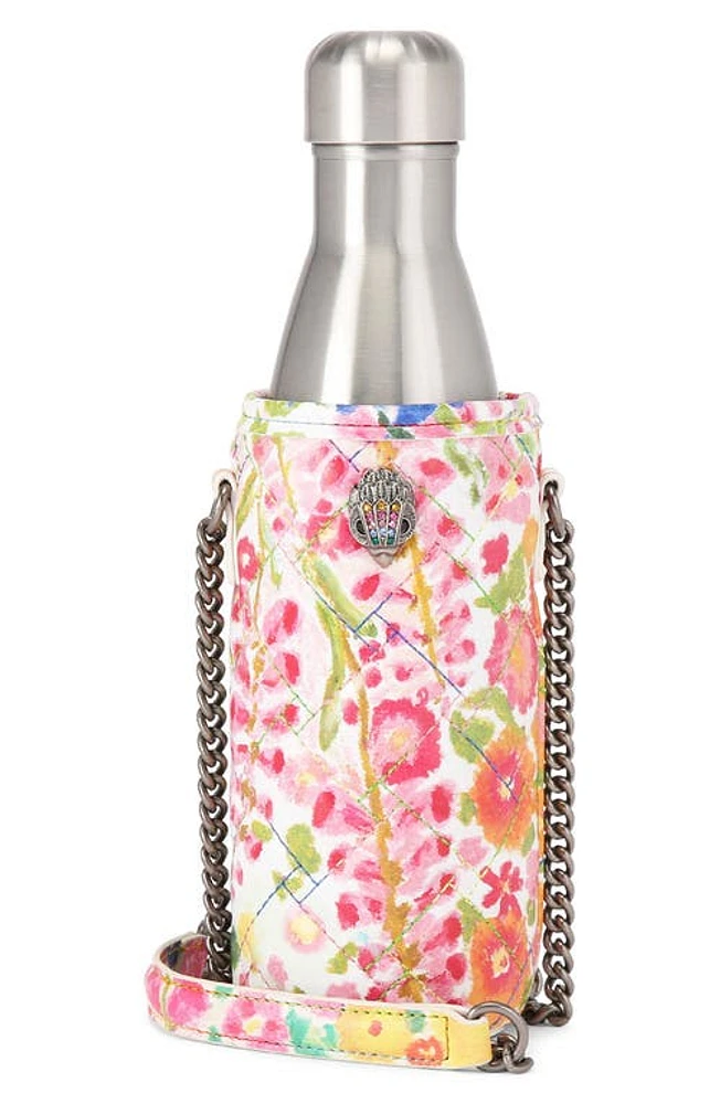 Kurt Geiger London Floral Couture Water Bottle & Jacket in Pink Multi/Silver at Nordstrom