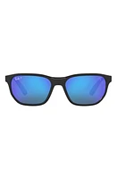 Ray-Ban x Scuderia Ferrari 57mm Polarized Irregular Sunglasses in Grey at Nordstrom