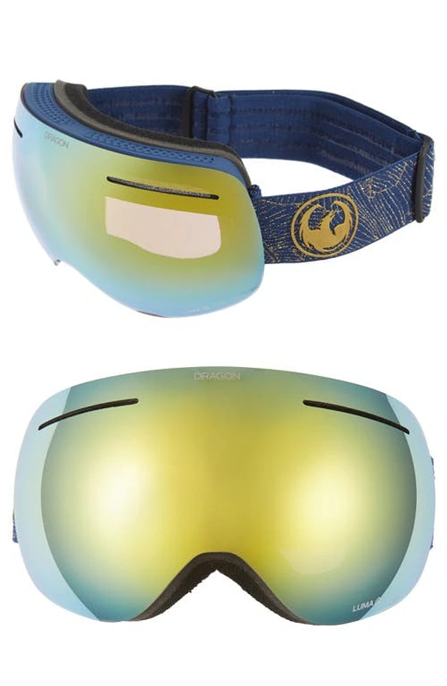 DRAGON XI Frameless Snow Goggles in Golden Palms/Goldion Amber at Nordstrom